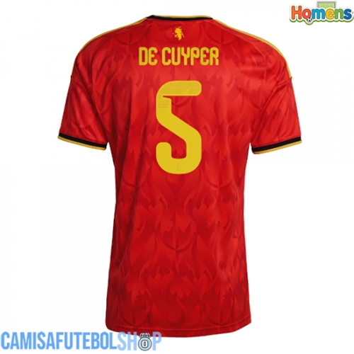Camisa de time de futebol Bélgica Maxim De Cuyper #5 Replicas 1º Equipamento Mundo 2026 Manga Curta